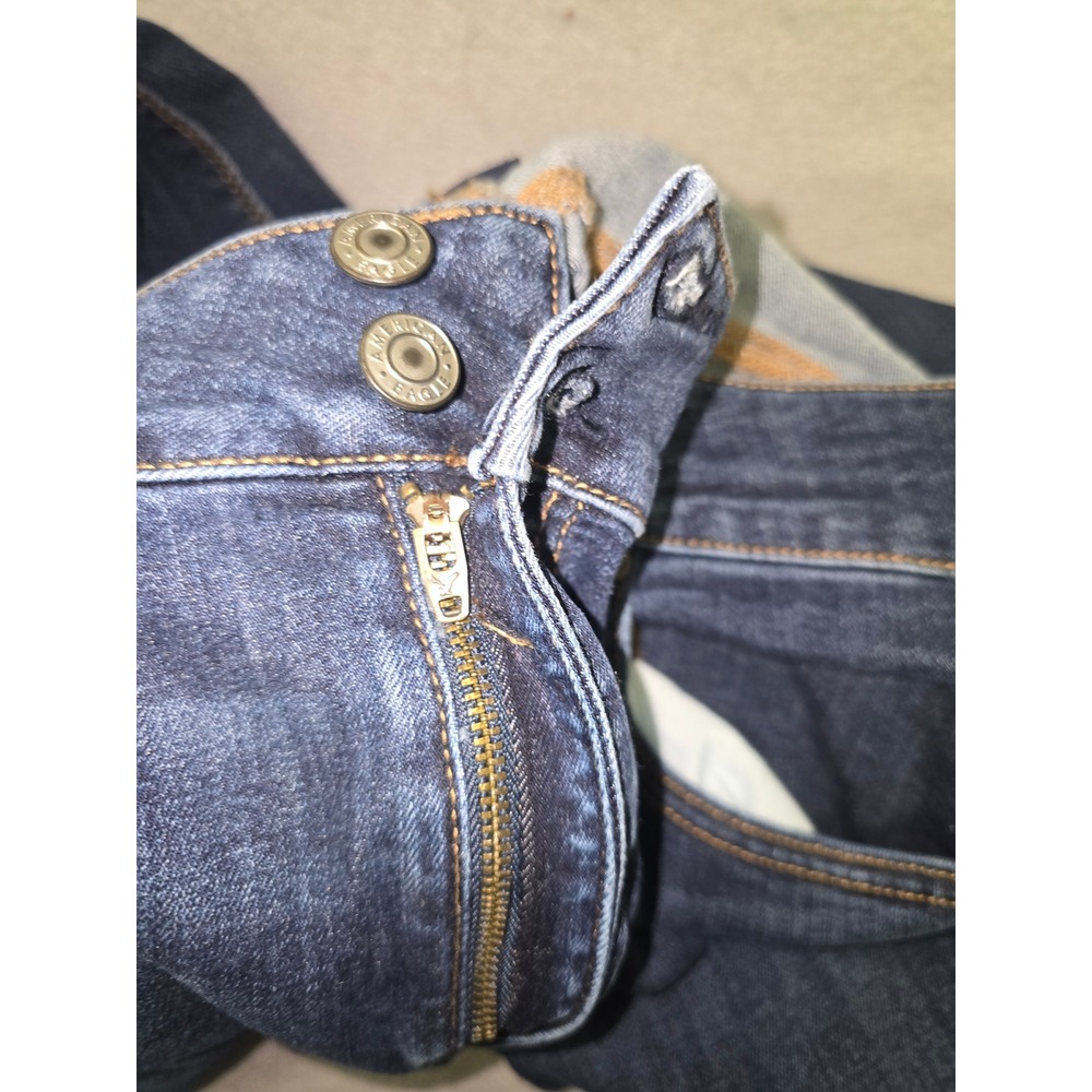 American Eagle Outfitters Hi Rise Artist Flare Dark Wash Jeans Women's Size 20 S - Picture 6 of 10